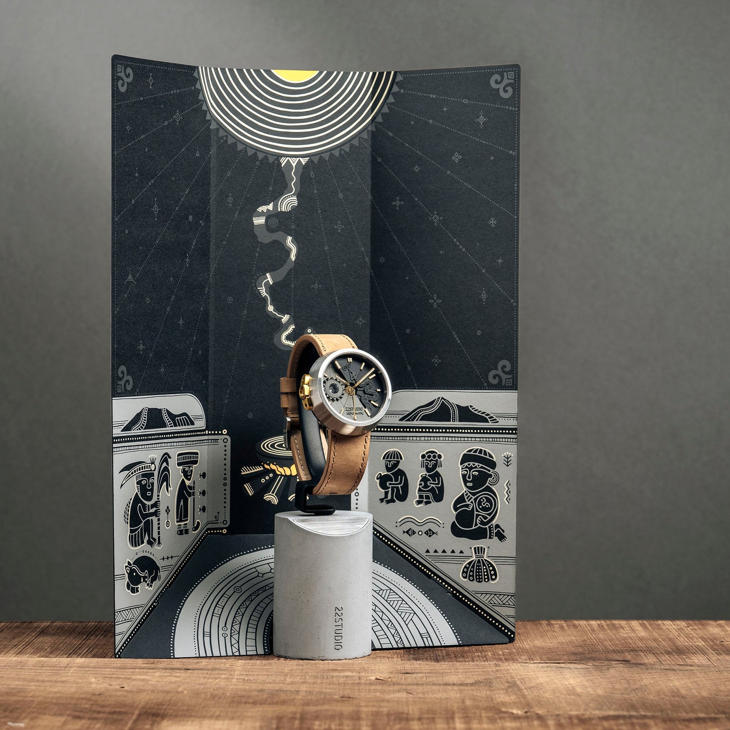 4D Concrete Watch Automatic 45mm Snake Edition_Night