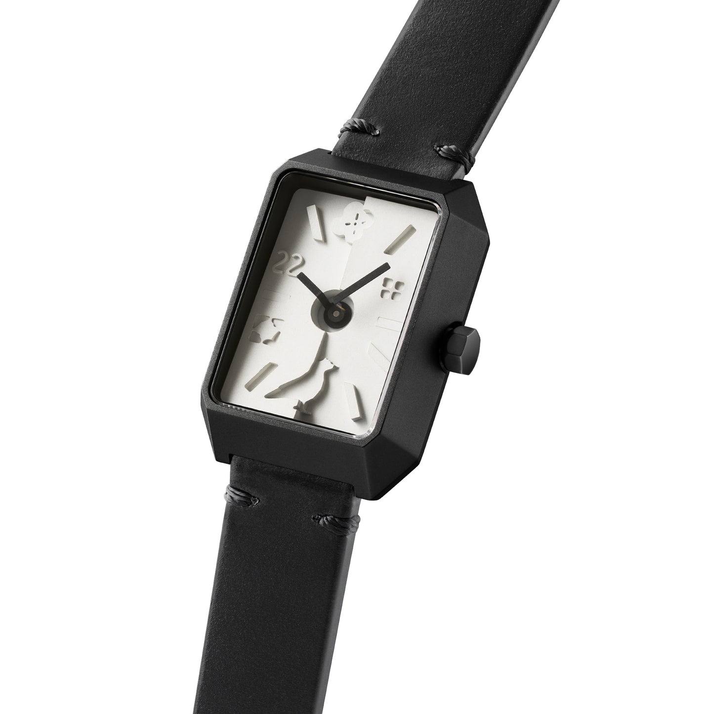 Ups & Downs Rectangular Concrete Watch_InBloom Piano Keys Edition