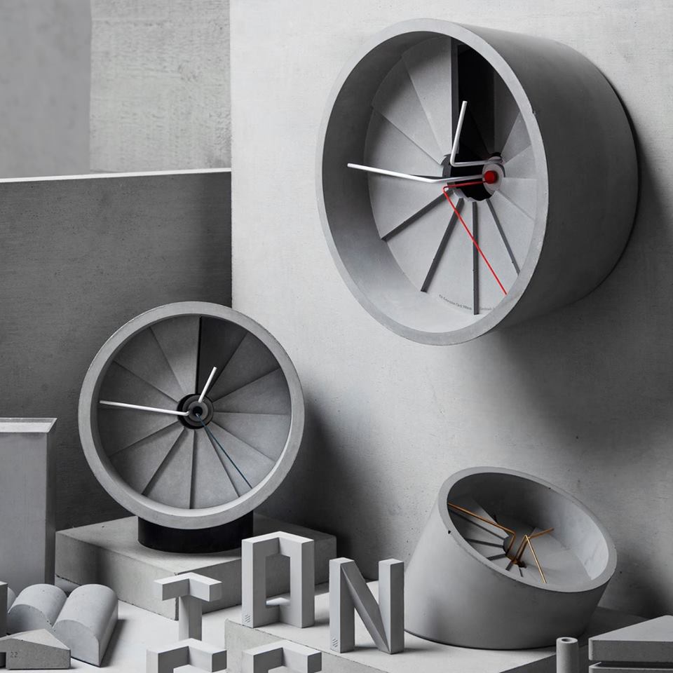 4th Dimension Wall Clock (Red/ Gray)