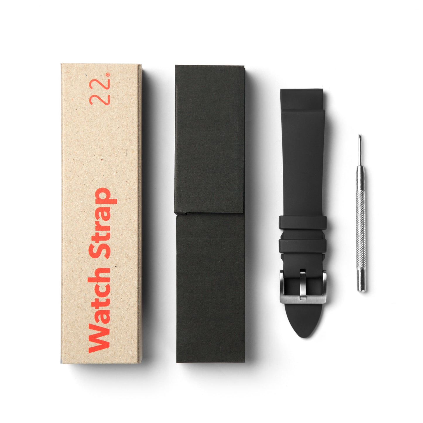 Fluoroelastomer Rubber Strap 22mm