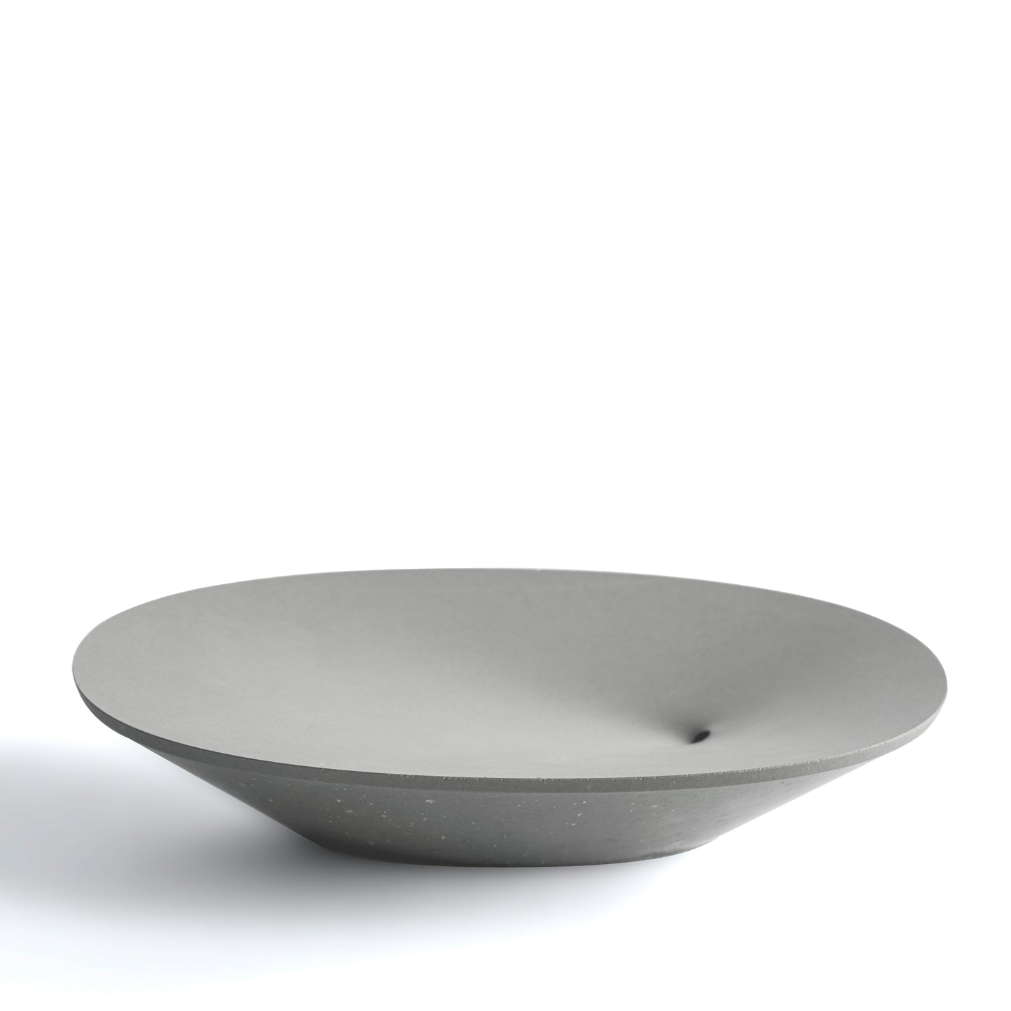 Superellipse incense holder - concrete grey